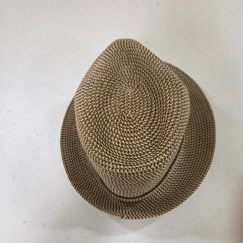 The Hatter Company Brown Marled Woven Fedora Hat Style 7845 Mens Womens